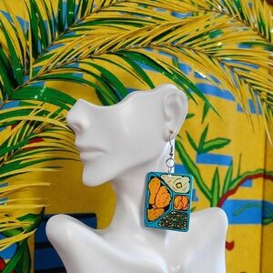 Colorful Food-Themed TV Dinner Earrings